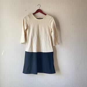 Lisa Perry 100% wool colorblock mod work career corpcore dress size 8